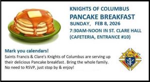 Pancake Breakfast on February 8, 2026
